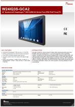 24" Qualcomm® Snapdragon™ 660 G-WIN GC-Series Front IP65 PCAP Panel PC W24IQ3S-GCA2