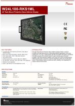24" Rack Mount Protective Glass Defence Display W24L100-RKS1ML-1