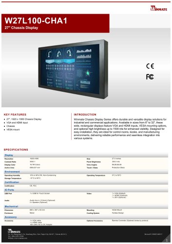 27" Chassis Display W27L100-CHA1