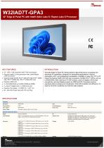 32" Edge AI Panel PC with Intel® Alder Lake S / Raptor Lake S Processor W32IAD7T-GPA3-1