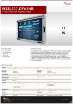 32” Open Frame High Brightness Display W32L300-OFA3HB-1