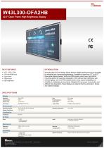 42.5" Open Frame High Brightness Display W43L300-OFA2HB-1