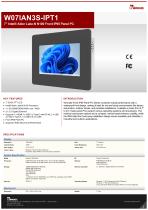 7” Intel® Twin Lake N150 Front IP65 Panel PC W07IAN3S-IPT1-1