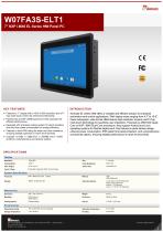 7" NXP i.MX6 EL Series HMI Panel PC W07FA3S-ELT1-1