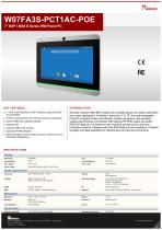 7" NXP i.MX6 S Series HMI Panel PC W07FA3S-PCT1AC-POE-1