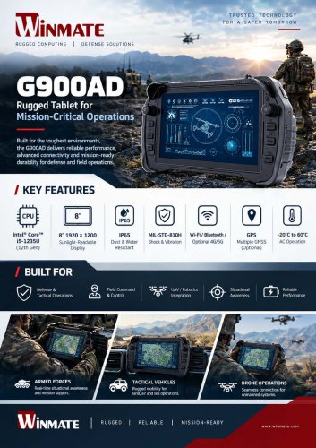 8" Intel® Core™ i5-1235U Rugged Robotic Controller G900AD