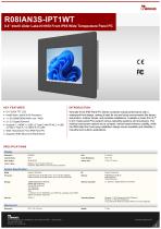 8.4” Intel® Twin Lake N150 Front IP65 Wide Temperature Panel PC R08IAN3S-IPT1WT-1