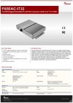Full IP65 Rugged Embedded PC with M12 Connector, Intel® Core™ i5-1135G7 F65EAC-IT32