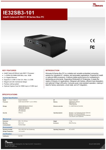 Intel® Celeron® N6211 M Series Box PC IE32SB3-101