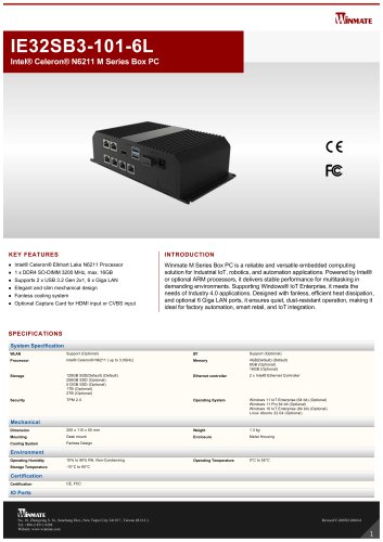 Intel® Celeron® N6211 M Series Box PC IE32SB3-101-6L