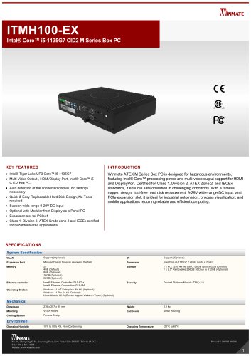 Intel® Core™ i5-1135G7 CID2 M Series Box PC ITMH100-EX