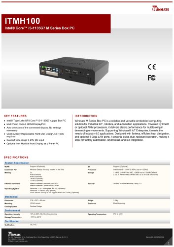 Intel® Core™ i5-1135G7 M Series Box PC ITMH100