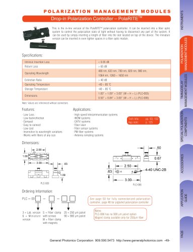 Polarization Controller, Drop In