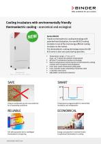 Cooling inc incubators with environmentally friendly thermoelectric cooling - economical and ecological  Flyer Series KB ECO-1