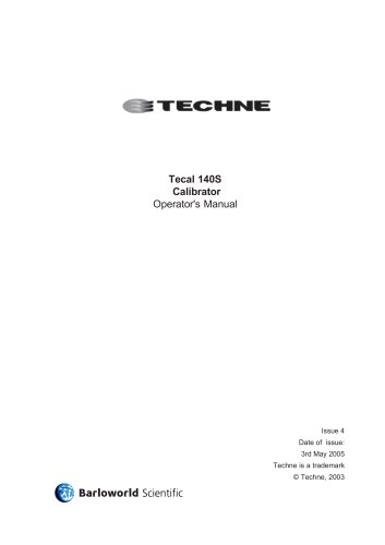 Tecal 140S  Calibrator