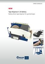 Battery-driven tape dispenser C 25 Battery for gummed tapes - 1