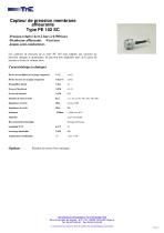 PE 102 SC - Capteur de pression membrane affleurante