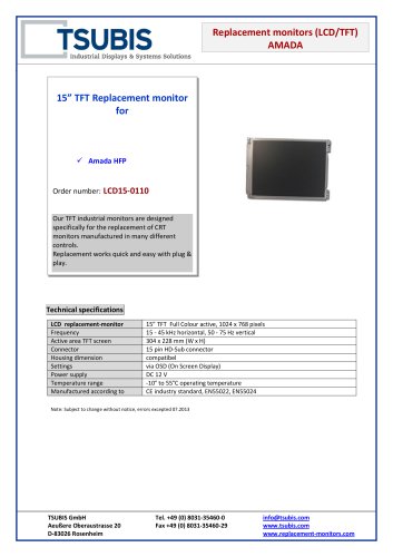 Replacement monitor for Amada HFP