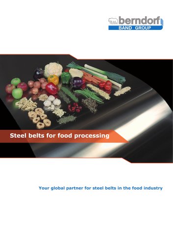 Shape-retaining steel belts for food processing