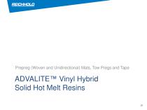 New Applications for ADVALITE™Vinyl Hybrid Snap Cure Resins in Filament Winding, RTM and Prepreg Processes - 18