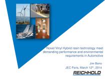 Novel Vinyl Hybrid resin technology meet demanding performance and environmental requirements in Automotive - 1