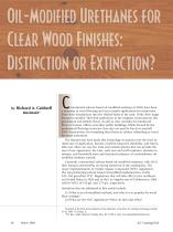 OMUs for Clear Wood Finishes: Distinction or Extinction - 1