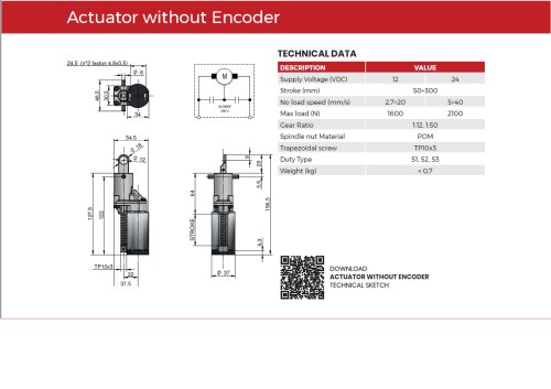 Actuator without encoder