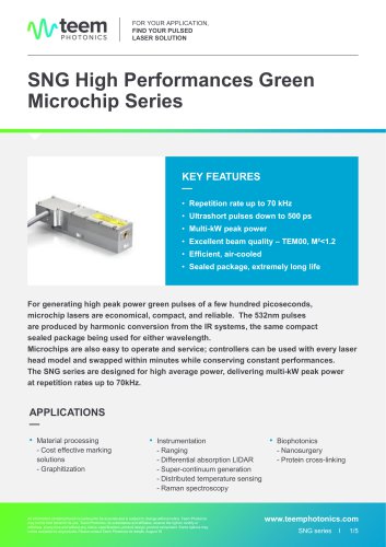 SNG High Performances Green Microchip Series