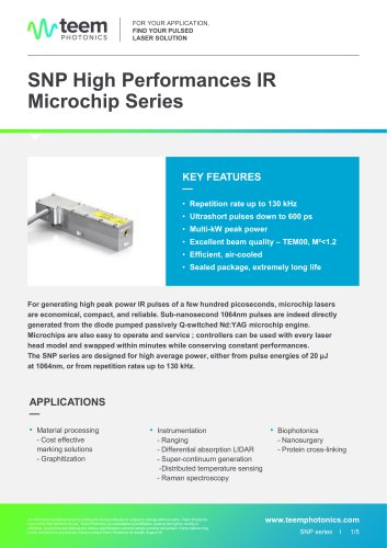 SNP High Performances IR Microchip Series