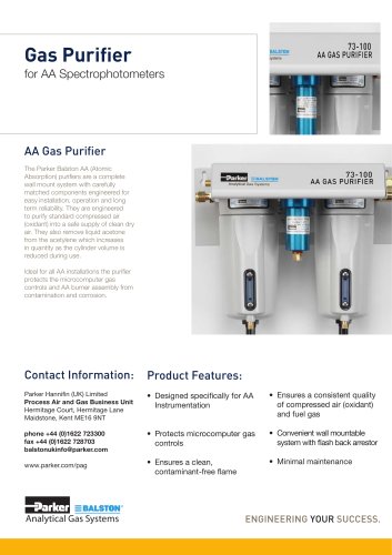 S3.2.008a - AA "Gas Purifier for AA Spectrophotometers"