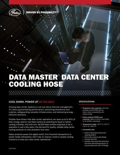 DATA MASTER™ COOLING HOSE  DATA CENTER
