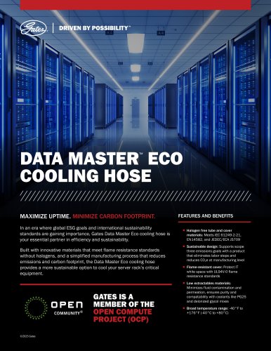 DATA MASTER™ ECO  COOLING HOSE