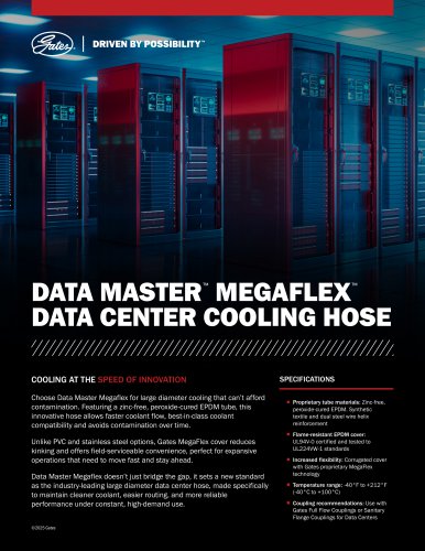 DATA MASTER™  MEGAFLEX™ DATA CENTER COOLING HOSE