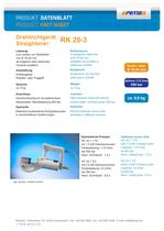 Fact sheets straighteners RK 20