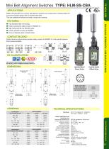 Mini Belt Alignment Switches TYPE: HLM-SS-CBA-1