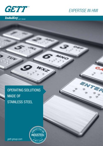 Operating solutions made of stainless steel