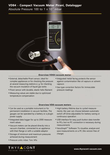 VD84 Compact Vacuum Meter