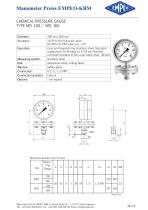 CHEMICAL-PRESSURE GAUGE  TYPE NPL 100 / NPL 160 - 1