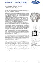 DIFFERENTIAL PRESSURE GAUGES TYP DIP1CH100-3, 160-3-1