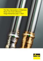 The New Generation of Stainless Steel: the Cost-effective Viega Sanpress pipe 1.4521.-1