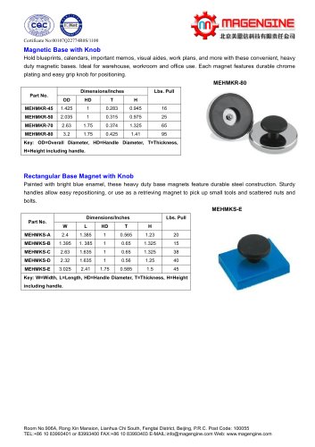 Magnetic base with Knob