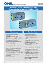 PAO E Pneumatic swivel actuator 3 positions