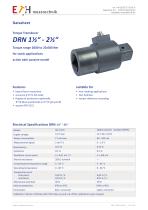 Datasheet torque sensor DRN - 3