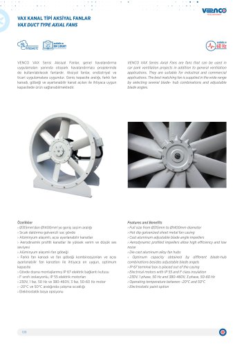 VAX Duct Type Axial Fans