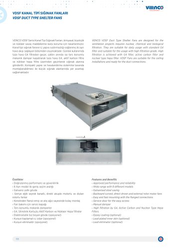 VDSF Duct Type Shelter Fans
