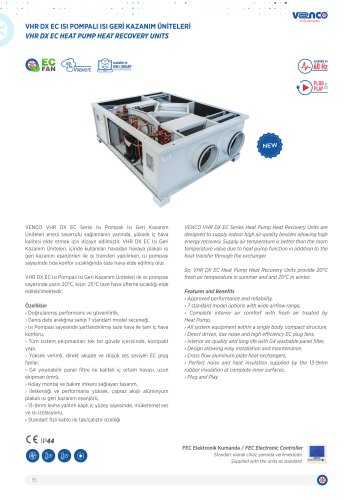 VHR DX EC Heat Pump Heat Recovery Unit