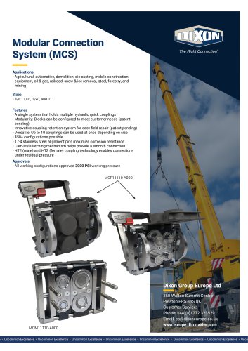 Modular Coupling Connection System MCS