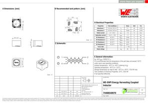 WE-EHPI Energy Harvesting Coupled Inductor - 1