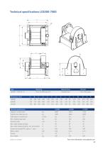 Low speed electric worm gear winch LS3000-7500 - 2