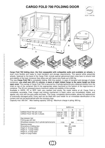 700 Cargo Fold folding door